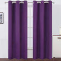 Purple Thermal Blackout Curtains/42 x 95 Inch/Set of 2 Panels Room Darkening by Lemomo
