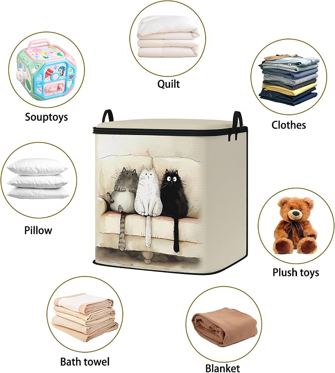 2pcs blanket storage bag for under bed, closet organizers 95L | clothing - Image 2
