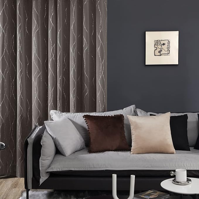 Deconovo Living Room Curtains 84 Inches Long, Thermal Insulated, Room Darkening - Image 3