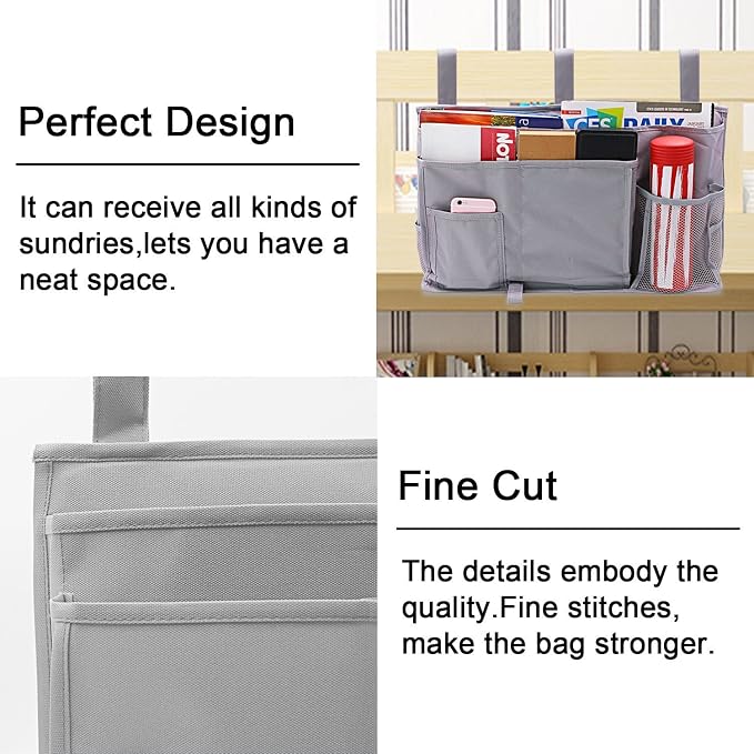 Large Pocket Bedside, Hanging Storage Organizer 8 Pockets - Image 6