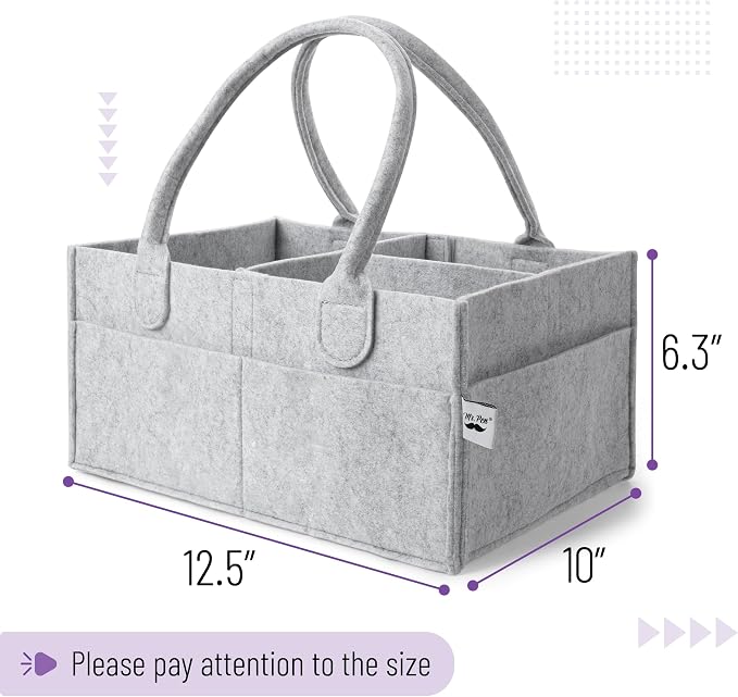 Mr. Pen- Baby Diaper Caddy Organizer, Medium | Nursery Storage Bin and Car - Image 2
