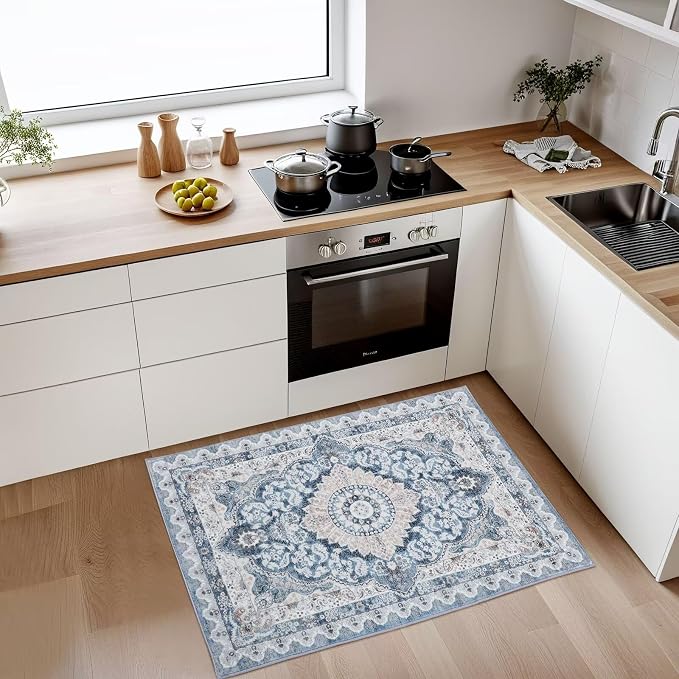 Macgace Washable Vintage Small Area Rug - Image 3