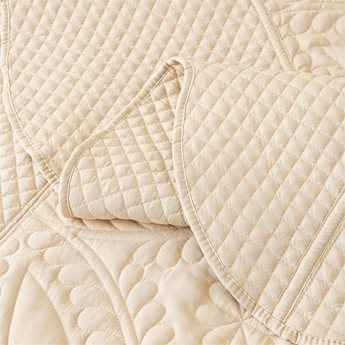 Cmfshape Oversize King Bedspread 128"x120", 3 Piece California King Quilt - Image 6