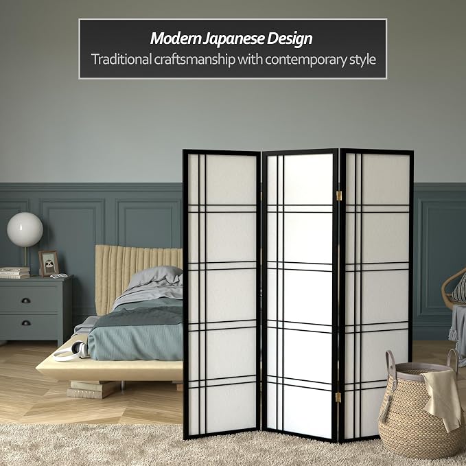 Red Lantern 5 ft. Tall Double Cross Shoji Screen - Image 2