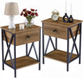 VECELO Nightstands Set of 2, Modern Bedside End Tables, Night Stands by VECELO
