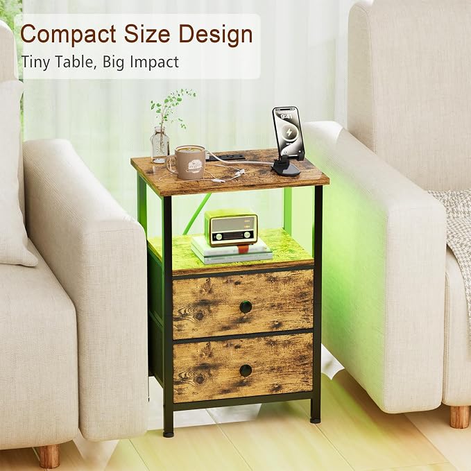 Night Stand, LED Nightstand - Image 4