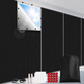 FADOTY 100% Blackout Curtains 2 Pack, No Drill, Sun Heat Light Blocker by FADOTY