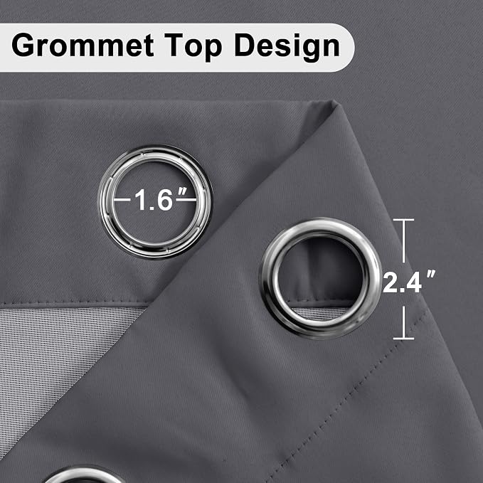 XWZO 100% Blackout Window Curtains - Image 6