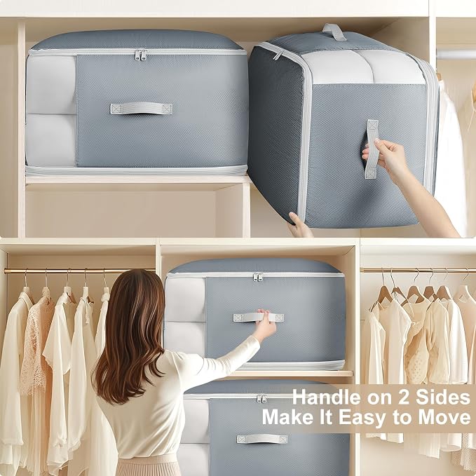Comforter Storage Bag -Large Capacity Blanket Storage Bags 3-Layer Ultra Space - Image 6