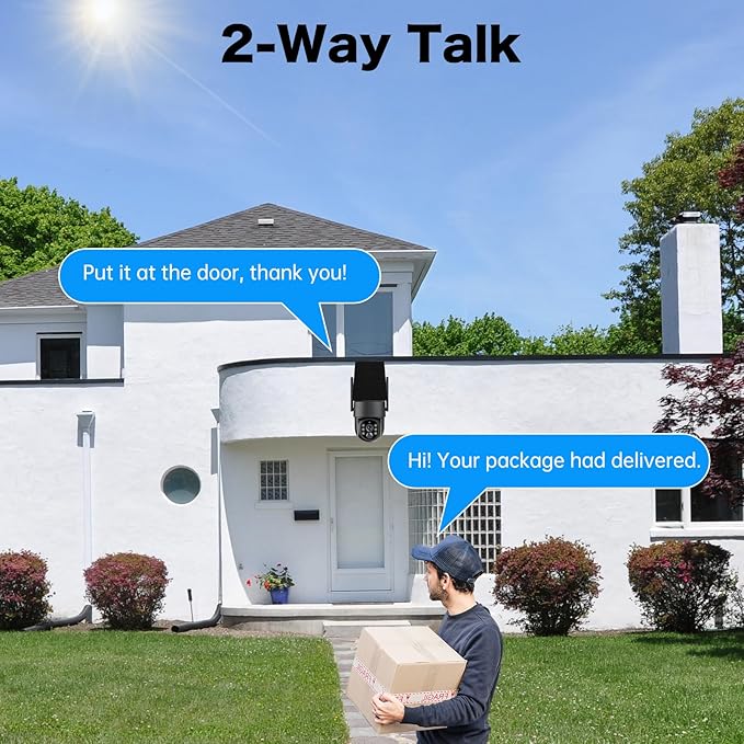Solar Security Cameras Wireless Outdoor, 5G/2.4G Solar WIFI Cameras for Home Security,Solar Powered Outside Camera Wireless,Human Detection, Color Night Vision, 2-Way Talk for home Porch/Garage/Yard