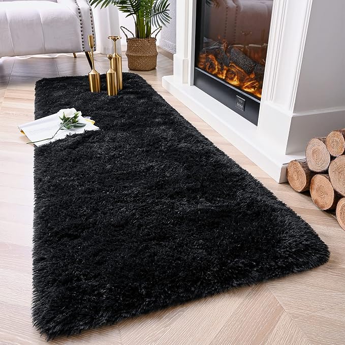Chicrug Soft Runner Rug for Bedroom Living Room Plush Fluffy Rug 2x10 | Shag - Image 2
