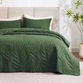 EXQ Home Quilt Set King Size Olive Green 3 Piece, Lightweight Soft Coverlet by EXQHomeTexitleCoLtd