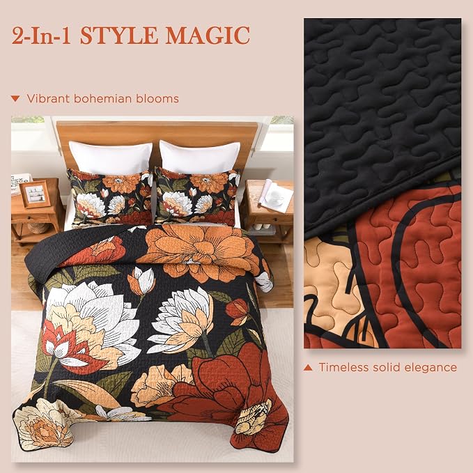 Quilt Queen Size, Reversible Polyester Coverlet Set - Image 9