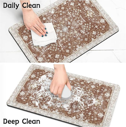 Pet Food Mats for Floor, Absorbent Dog Mat for Food and Water Dispenser Mat, Dog Food Mat Quick Dry Cat Food Mat Pet Supplies