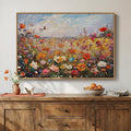 Framed Colorful Floral Botanical Wall Art, Flower Landscape Canvas Prints by Cuspin