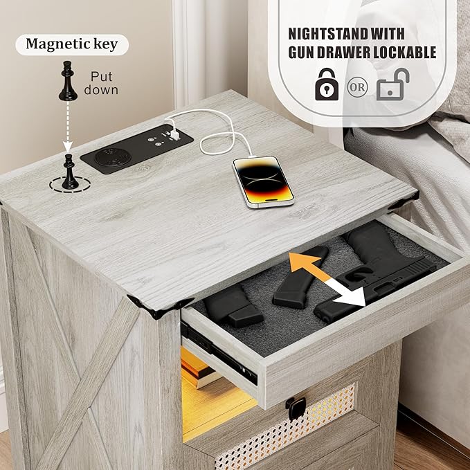LED Bedside Table Set of 2 - Image 3