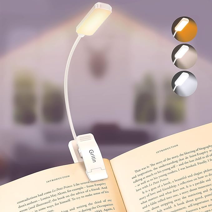 Gritin 9 LED Rechargeable Book Light by Gritin