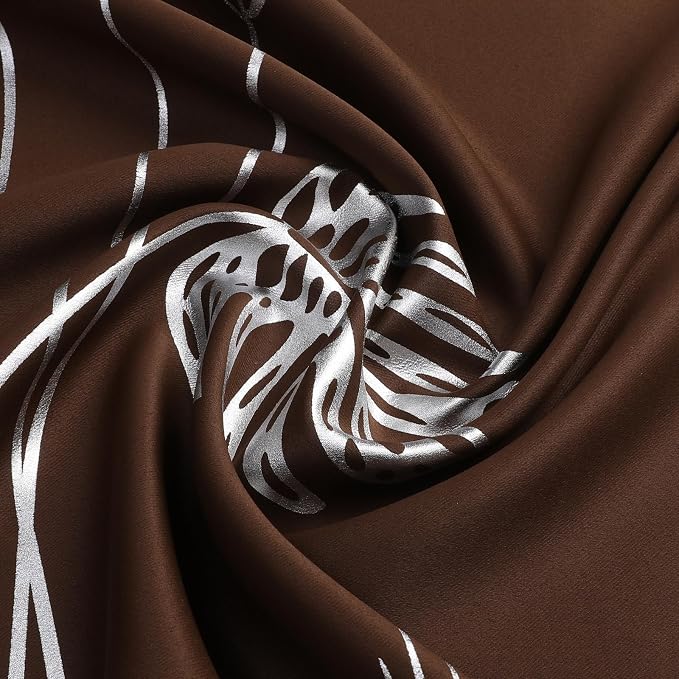Brown Blackout Curtains 63 Inches Long, Room Darkening Curtains - Image 5