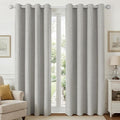 Joydeco Greyish White Curtains 96 Inch Long Blackout Curtains 2 Panels Set by JOYDECO