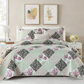 Dinjoy Boho Quilt Set Queen Size, Patchwork Floral Bedspreads, Reversible by DINJOY