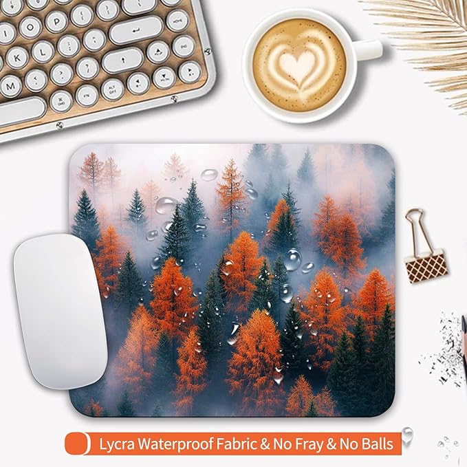 Armanza Square Mouse Pad Forests,Personalized Premium-Textured Custom Mouse Mat Design,Washable Mousepad Lycra Cloth,Non-Slip Rubber Base Computer Mouse Pads for Wireless Mouse