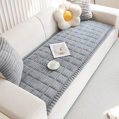 Non Slip Fuzzy Pet Couch Covers for Sofa, Washable Couch Cushion Covers for Large Dogs