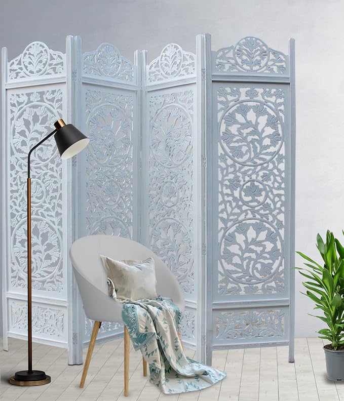 COTTON CRAFT Room Divider Wood Screen - Image 4