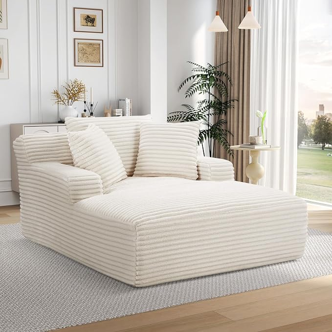 Oversized Chaise Lounge Chair Indoor, Comfy Fluffy Cloud Couch, Modern Deep - Image 9