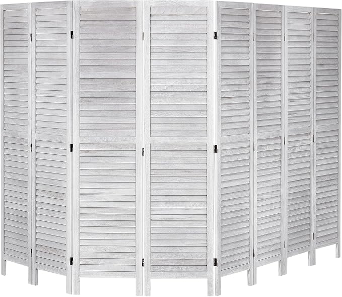 VEVOR Wood Room Divider, 8 Panel Wood Folding Privacy Screen, 66.9 Inches Tall - Image 4