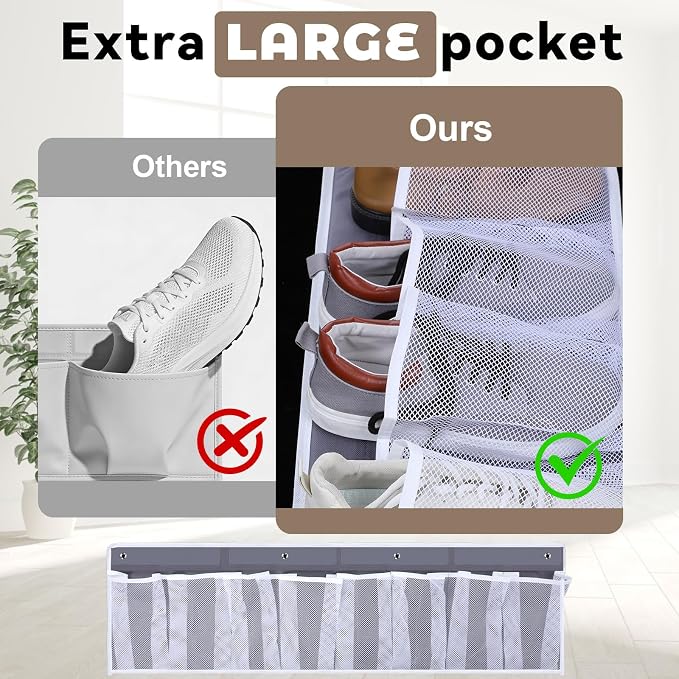 3 Pack RV Shoe Storage for Bedside, Hanging Shoe Organizer - Image 6
