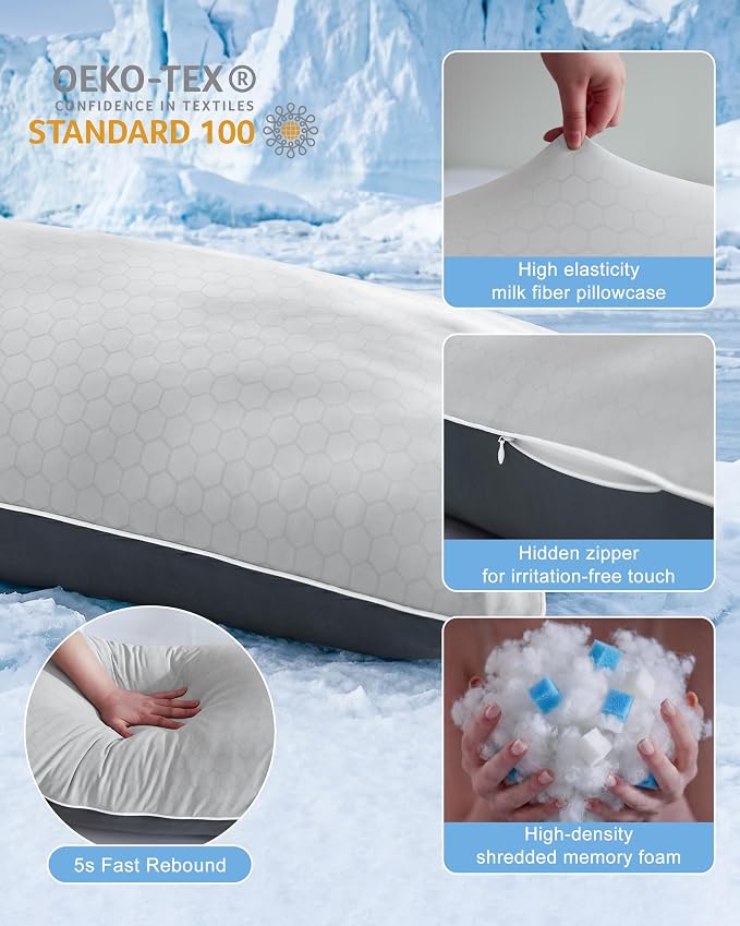 YZ HOME Cooling Body Pillow for Adults, Cold Touch Fabric | Body Pillow for - Image 4