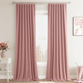 Joywell 100% Blackout Linen Curtains 102 Inch Long by Joywell