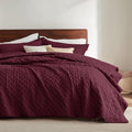 Bedsure King Size Quilt, Lightweight Comforter Set, Burgundy Red Bedspread | by Unknown