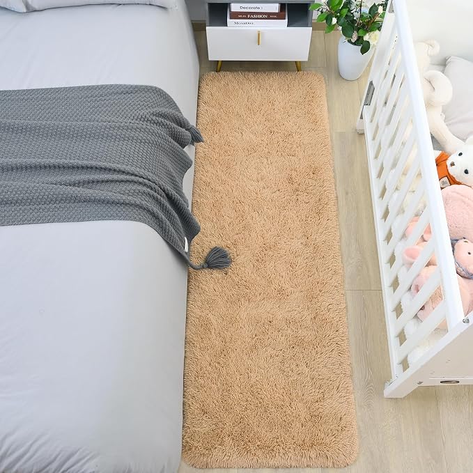 HOMORE 2x6 Runner Rugs for Bedroom, Light Tan Runner Rug for Hallway Entryway - Image 7