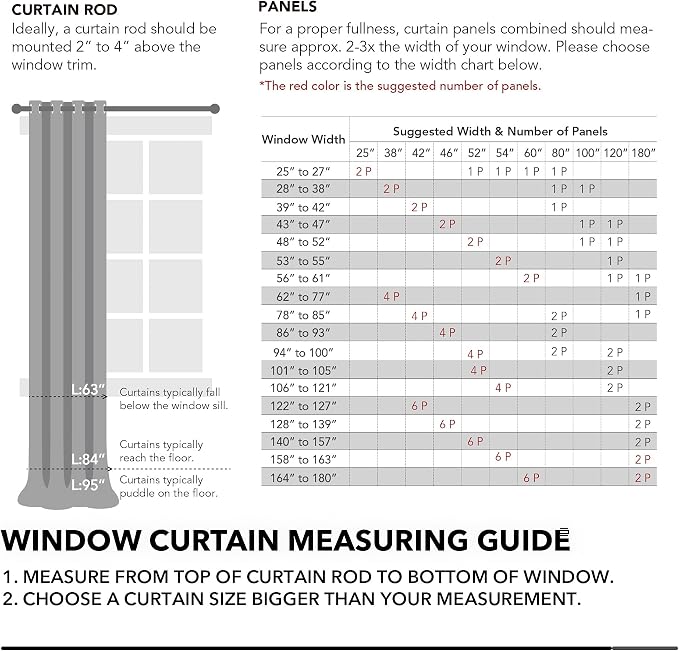 Deconovo Living Room Curtains 72 Inches Long, Thermal Insulated, Room Darkening - Image 7