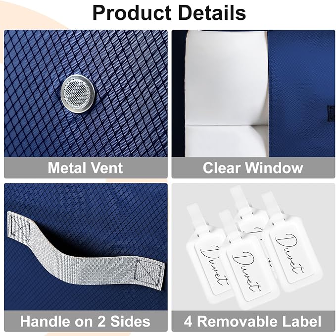 Comforter Storage Bag -Large Capacity Blanket Storage Bags 3-Layer Ultra Space - Image 6