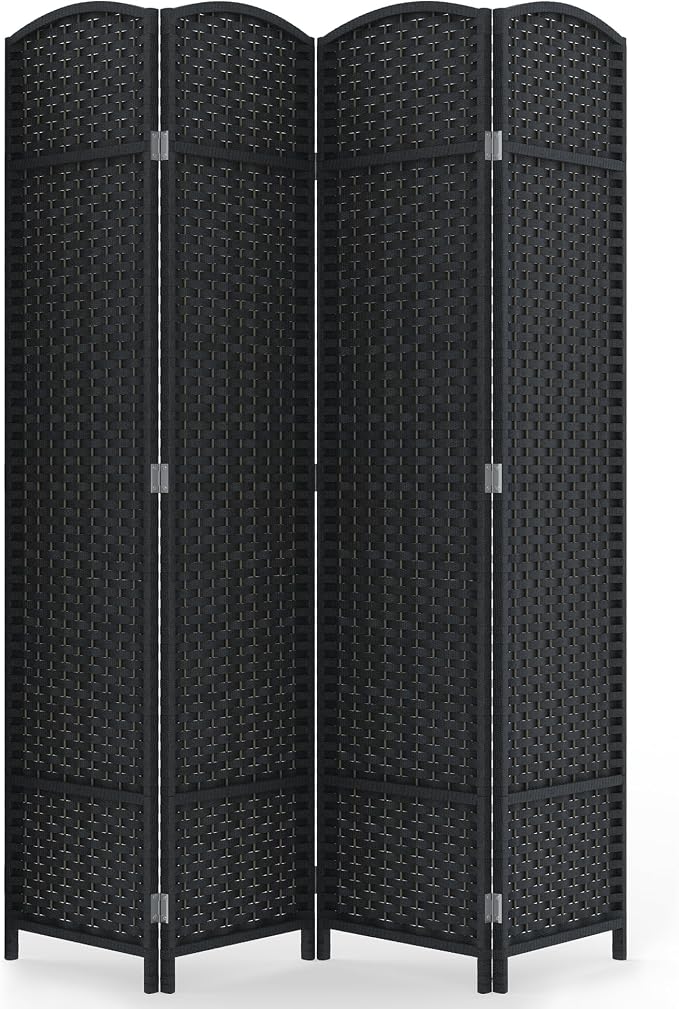Outdoor Privacy Screen 4-Panel Folding Room Divider Space Partition | 67"H 64"W by Jostyle