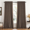 Topfinel 92 Inch Linen Blackout Curtains by Topfinel