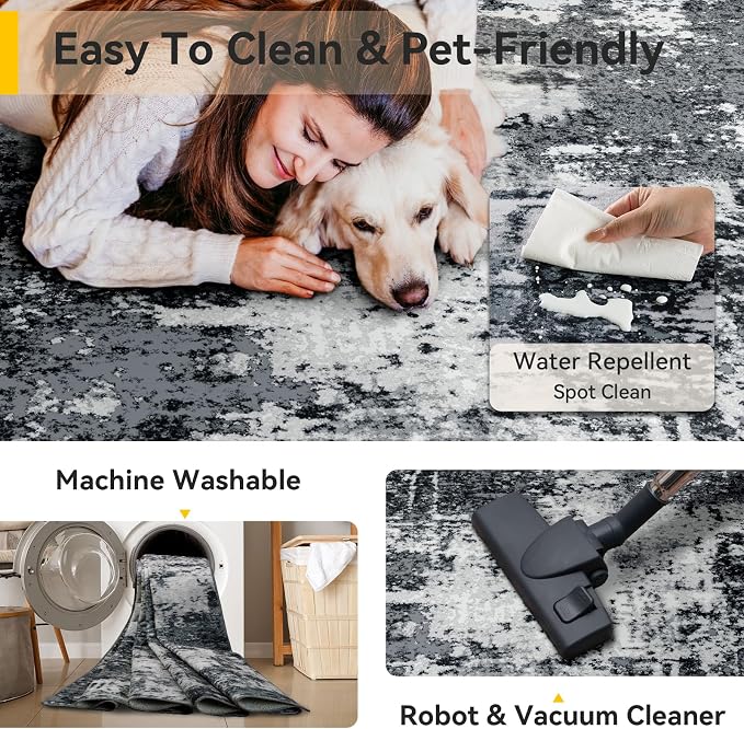 RELEANY Washable Square 10' x10' Area Rug - Image 4