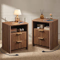 LYNCOHOME 19.7" Fluted Nightstands Set of 2 by LYNCOHOME