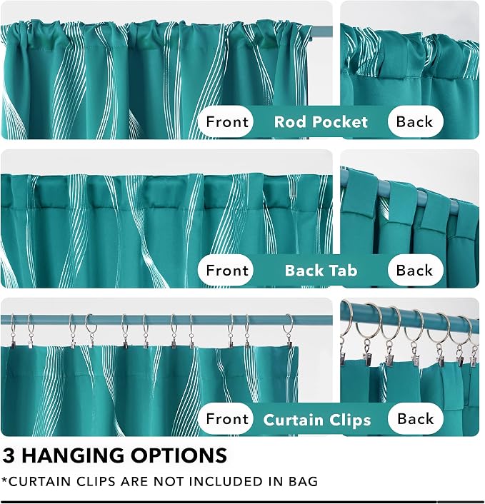 Deconovo Blackout Back Tab Curtains - Image 5