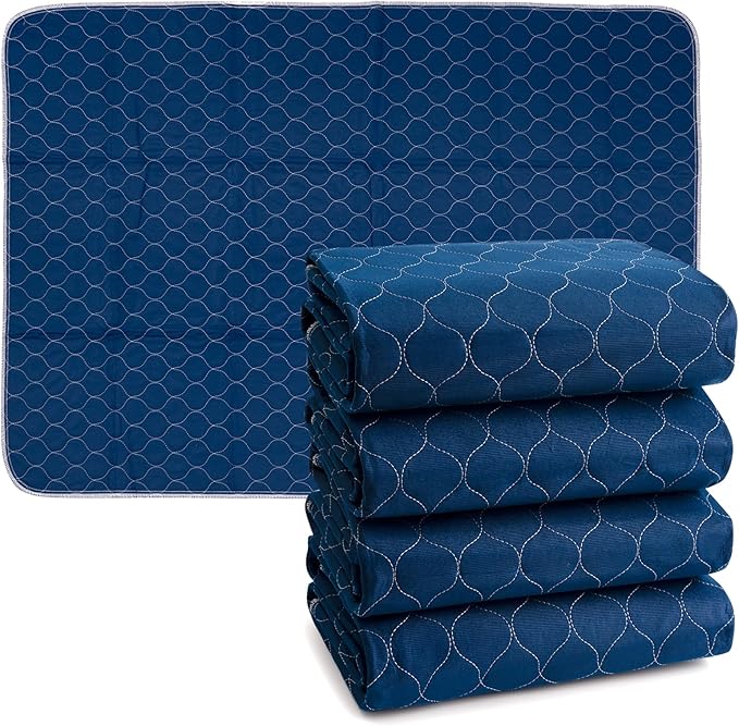 Waterproof Pads for Bed 24x36 Inch( 4pack),Heavy Absorbency Incontinence Pads for Bed,Washable Bed Pads,Washable Incontinence Pads for Kids,Adults,Elderly,Pets,Hide Stains,Washable Bed Pads for Adults