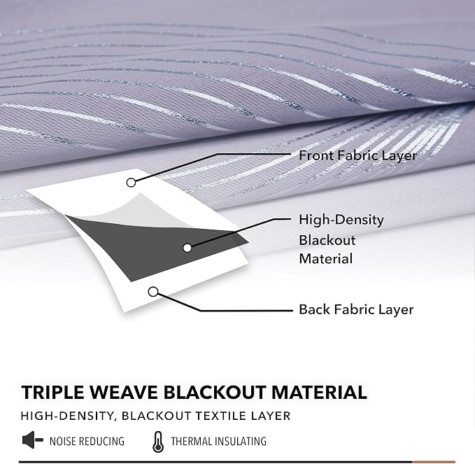 Deconovo Curtains for Living Room, Pattern Blackout Curtains 45 Inches Long | - Image 5