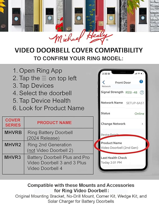 Garden Video Doorbell Cover (Compatible with Ring 3, 3 Plus, 4, Battery Plus, and Battery Pro) (Oiled Bronze)