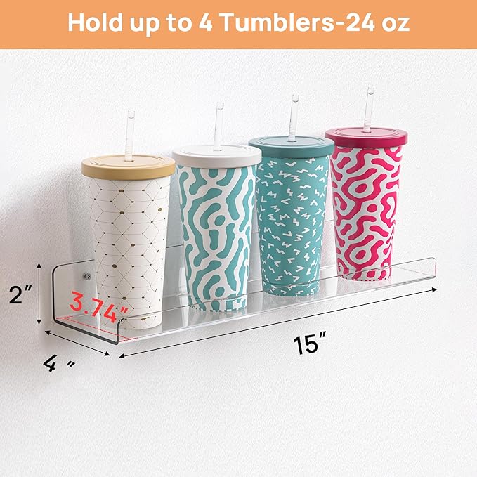 upsimples 2 Pcs 15" Acrylic Shelves - Image 3