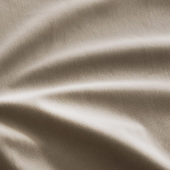 RYB HOME Camel Beige Velvet Curtains - Image 5