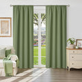 BGment Olive Green Blackout Curtains 90 Inch Length by BGment