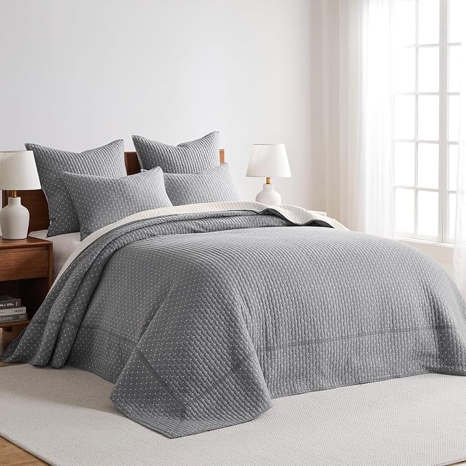 Levtex Home Cross Stitch Reversible Twin Bedspread Set - Image 2
