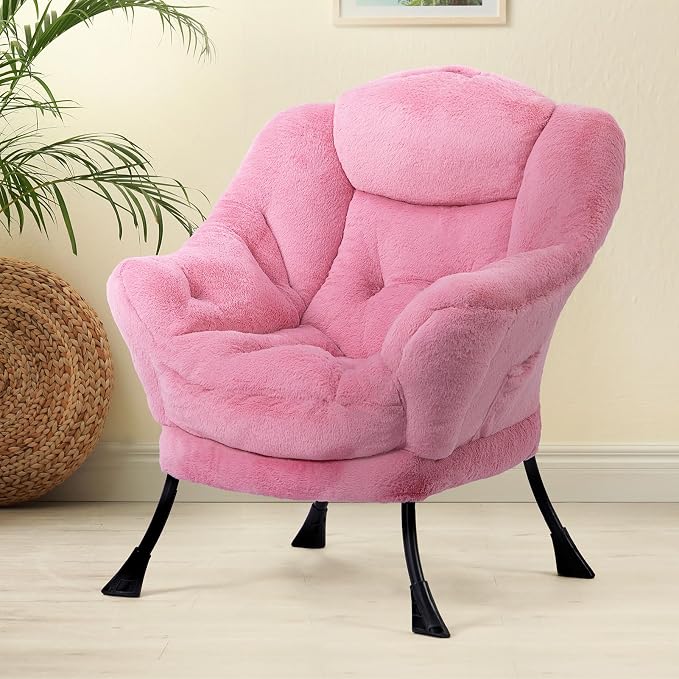 HollyHOME Lazy Chair with Foldable Ottoman, Accent Comfy Lounge Armchair and - Image 9