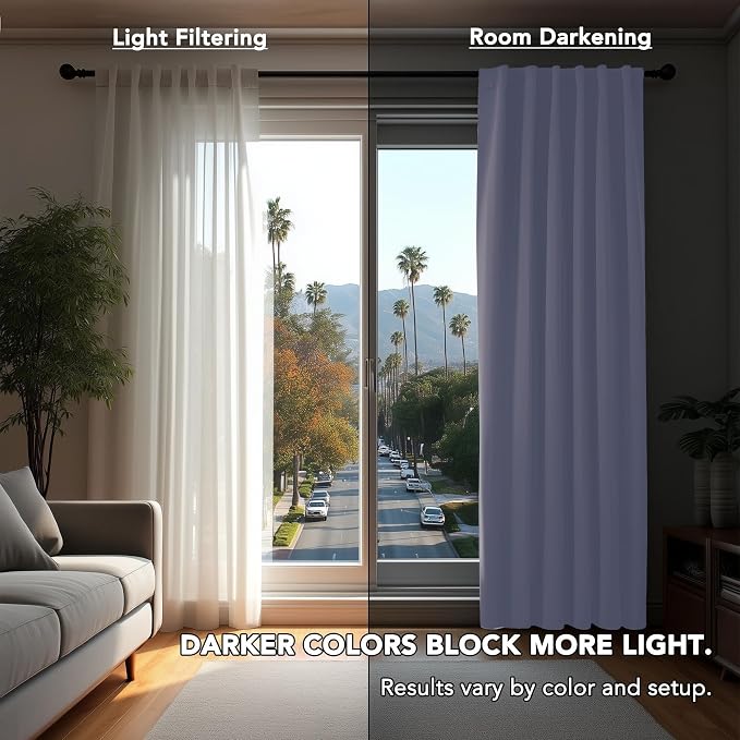 Deconovo Rod Pocket and Back Tab Blackout Curtains - Image 7